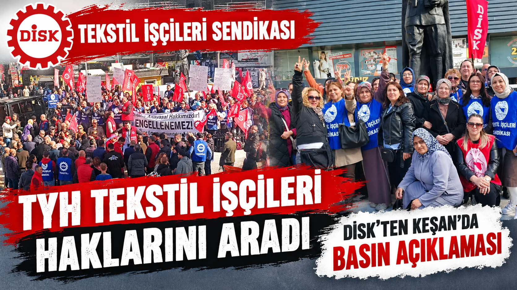 TYH Tekstil işçileri haklarını aradı